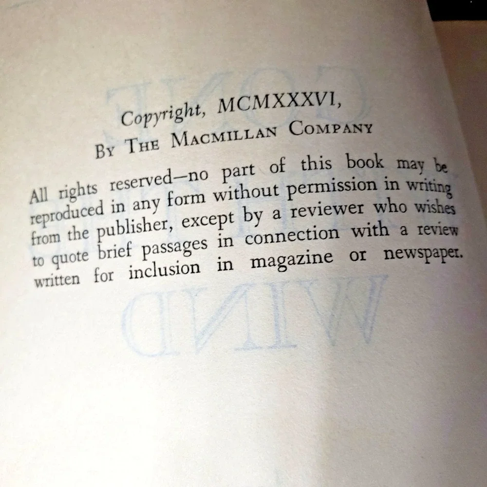 Gone With The Wind First Edition 1936 Vintage‎ Book In Good Condition